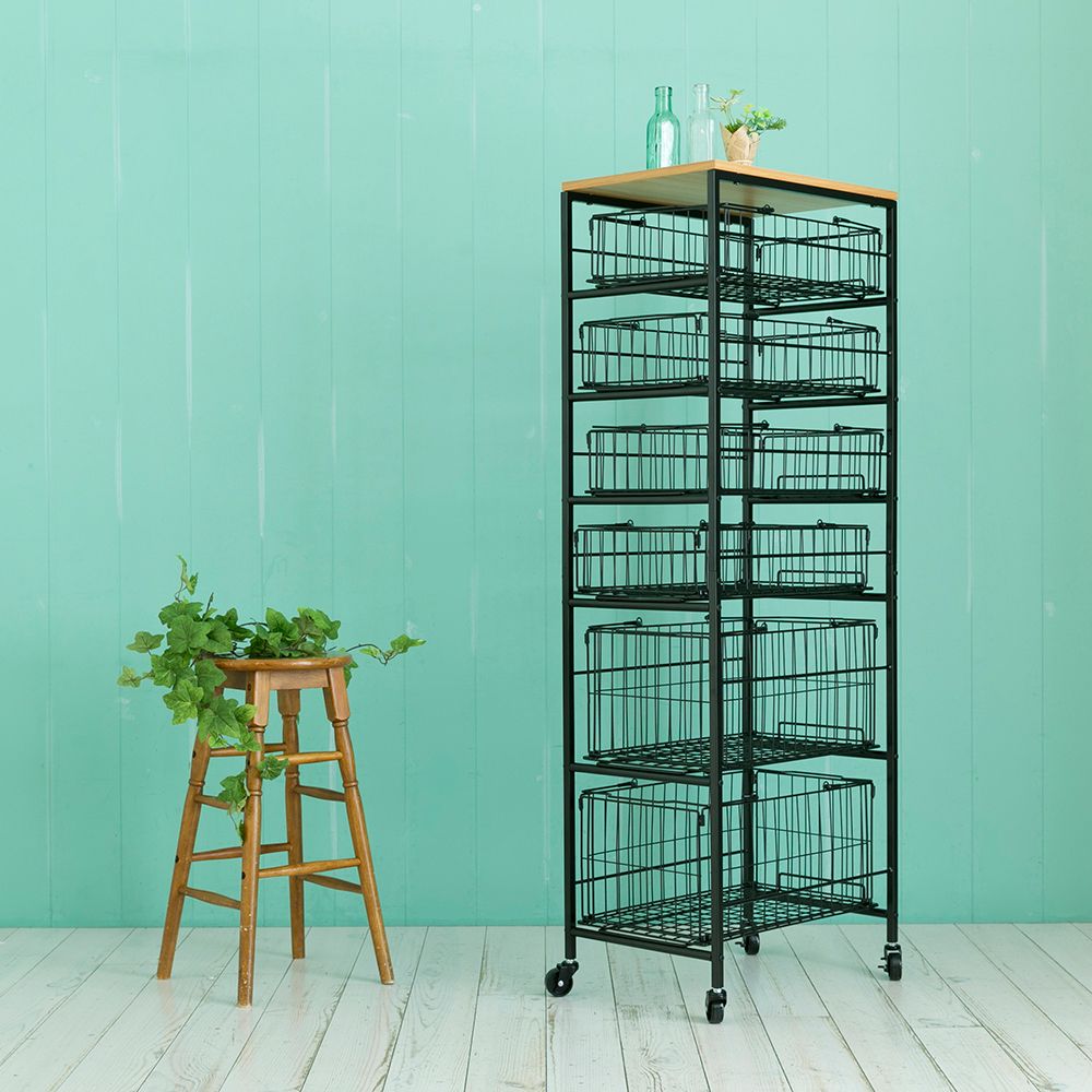 バスケット６段収納ラック