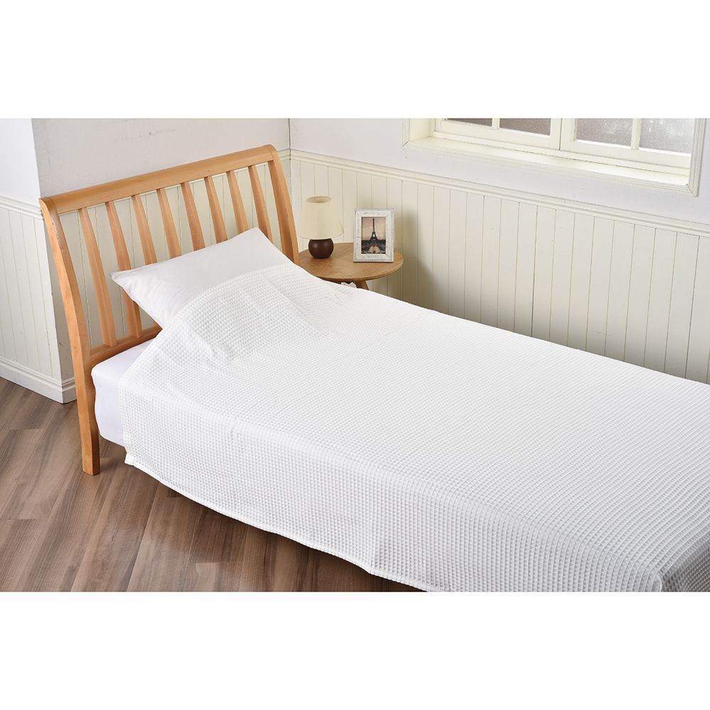 抗菌防臭加工ワッフルケット２枚（銀の糸）