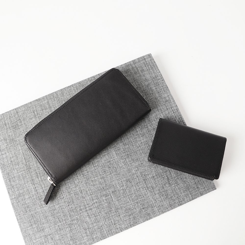 栃木レザーラウンド型財布＆名刺入れ