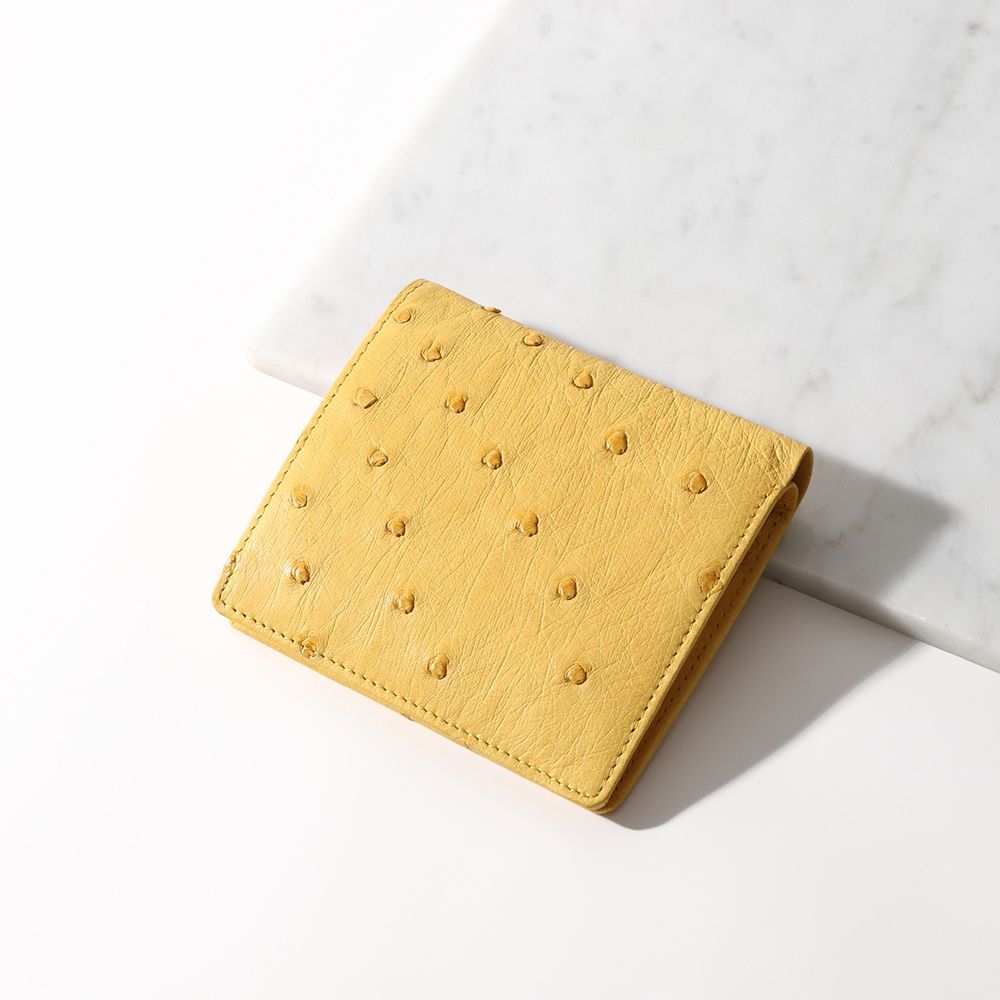 オストリッチ折財布