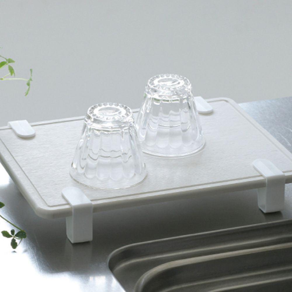 スタンド付き珪藻土水切りプレート