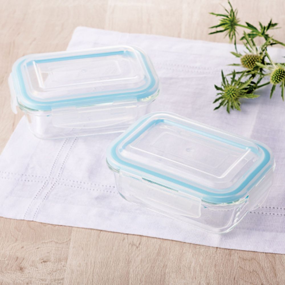 ロック式ガラス保存容器2点