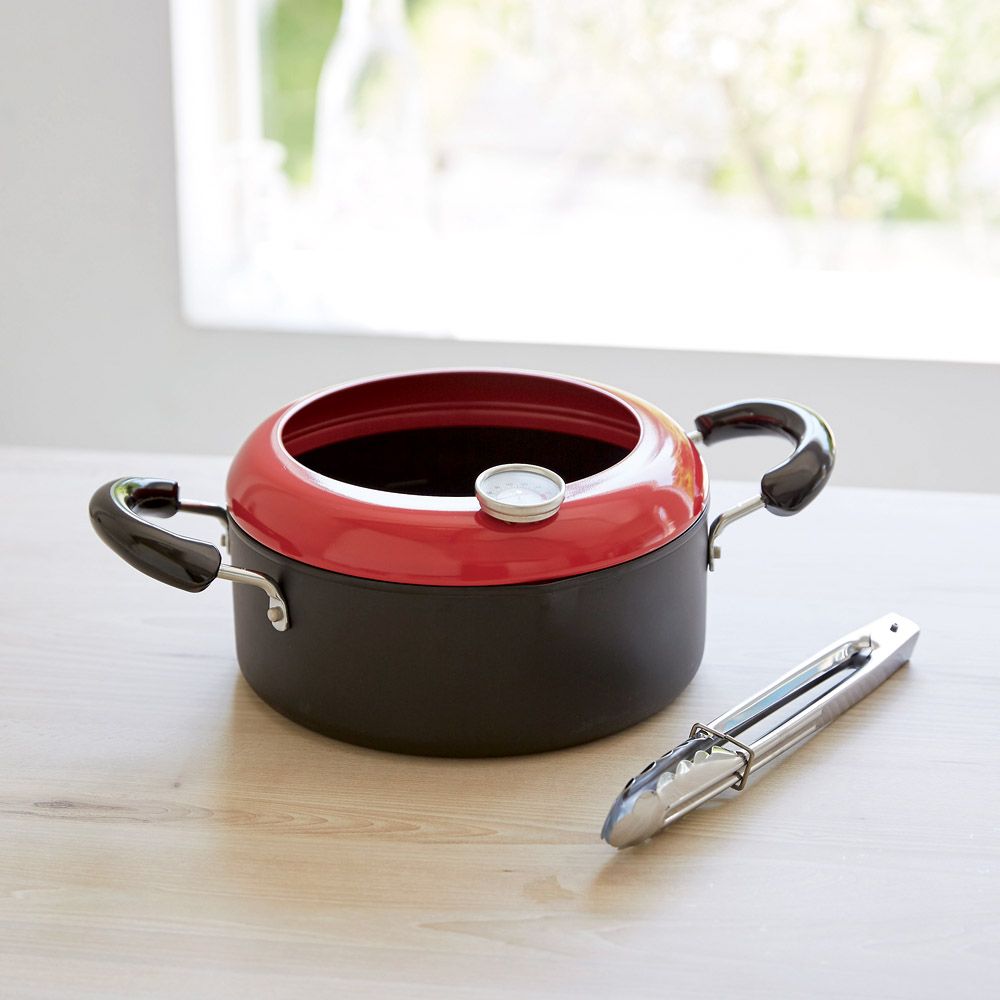 温度計付天ぷら鍋＆トング