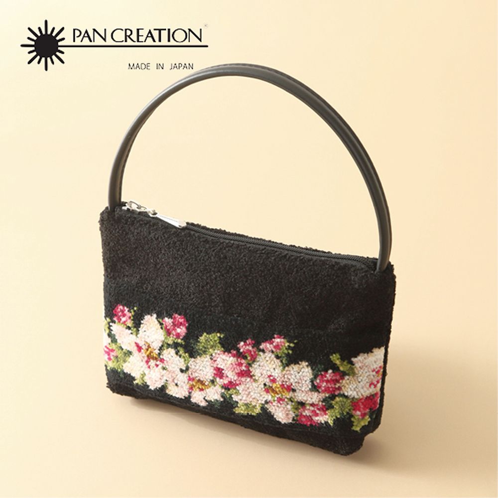 日本製シェニール織一本手ポーチ（パン・クリエーション）