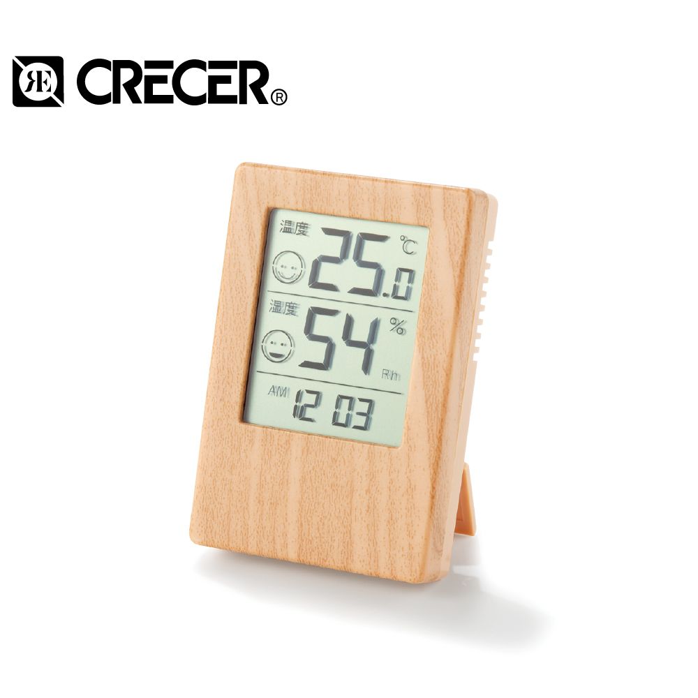 時計機能付きデジタル温湿度計（クレセル）
