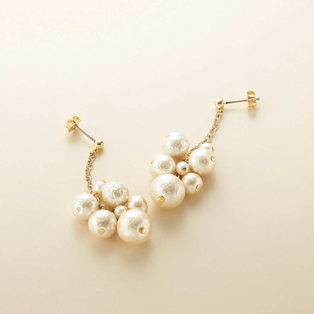 コットンパールピアス