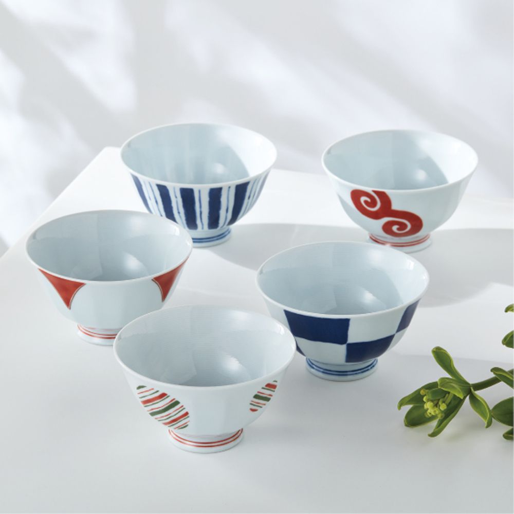 染錦モダン 飯碗揃