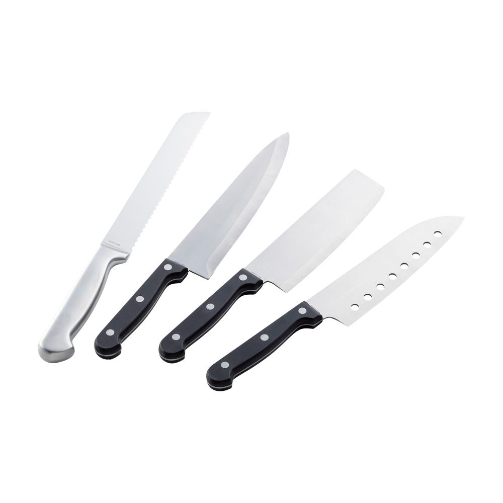 ステンレス包丁３点セット+パン切りナイフ