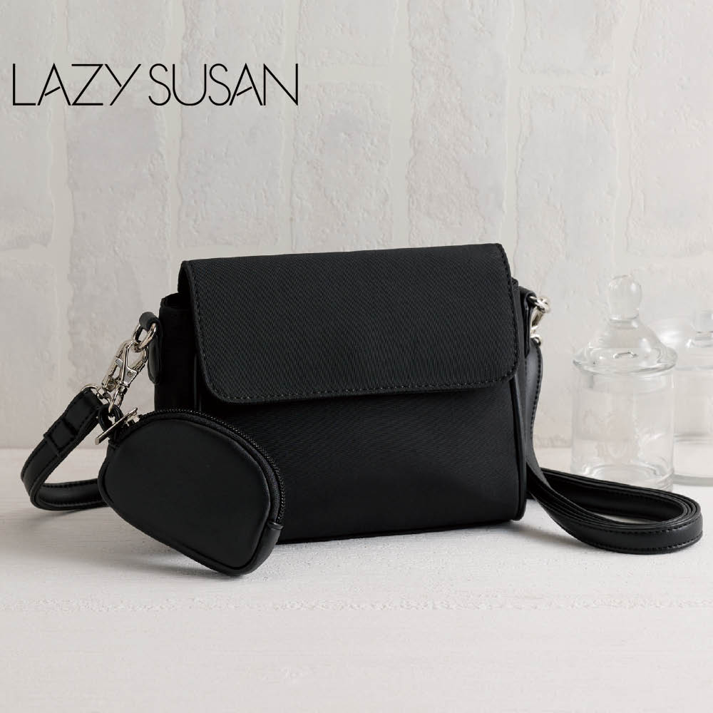 ミニポーチ付ショルダーバッグ（レイジースーザン）