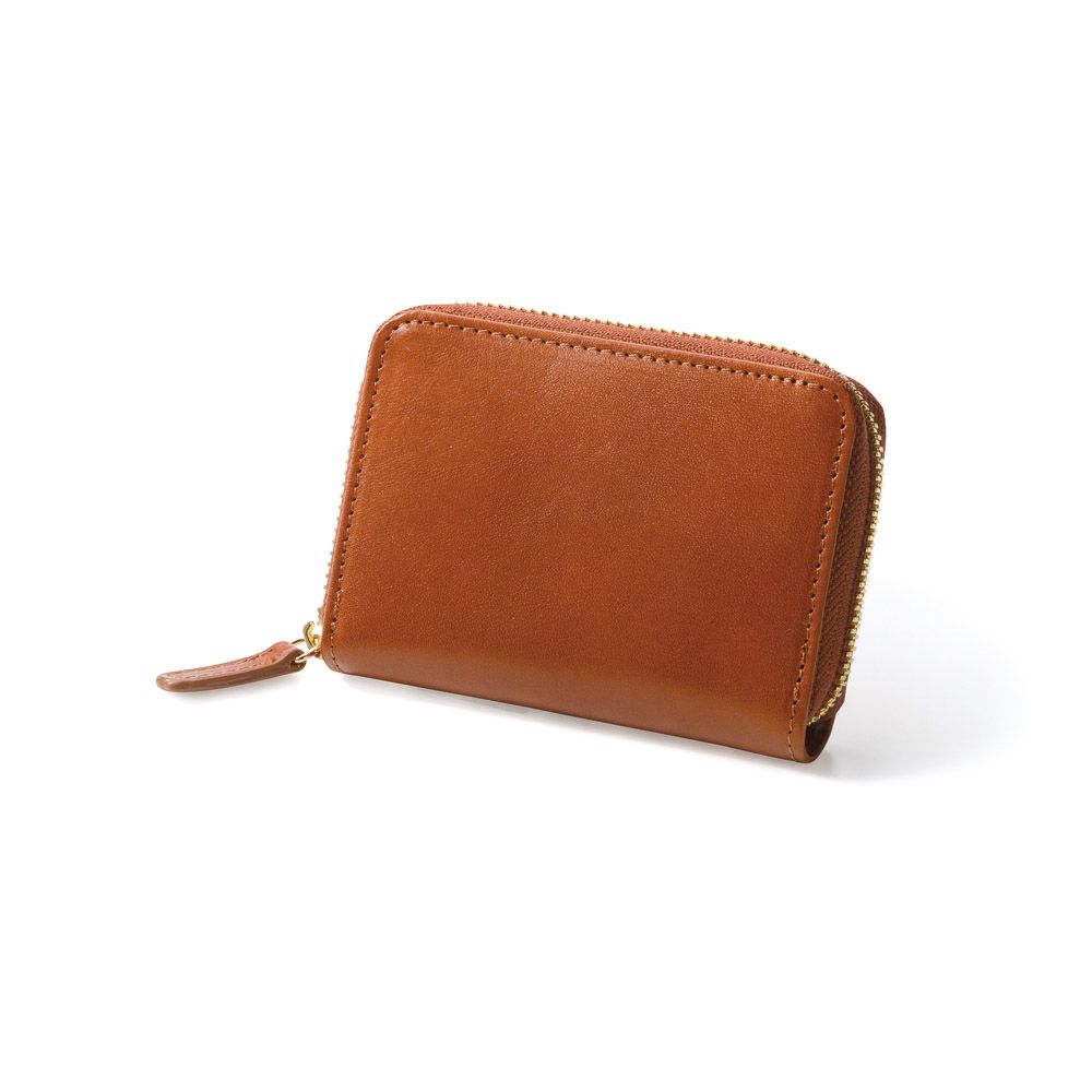 ファスナー式牛革小銭入れ（アッシュエル）