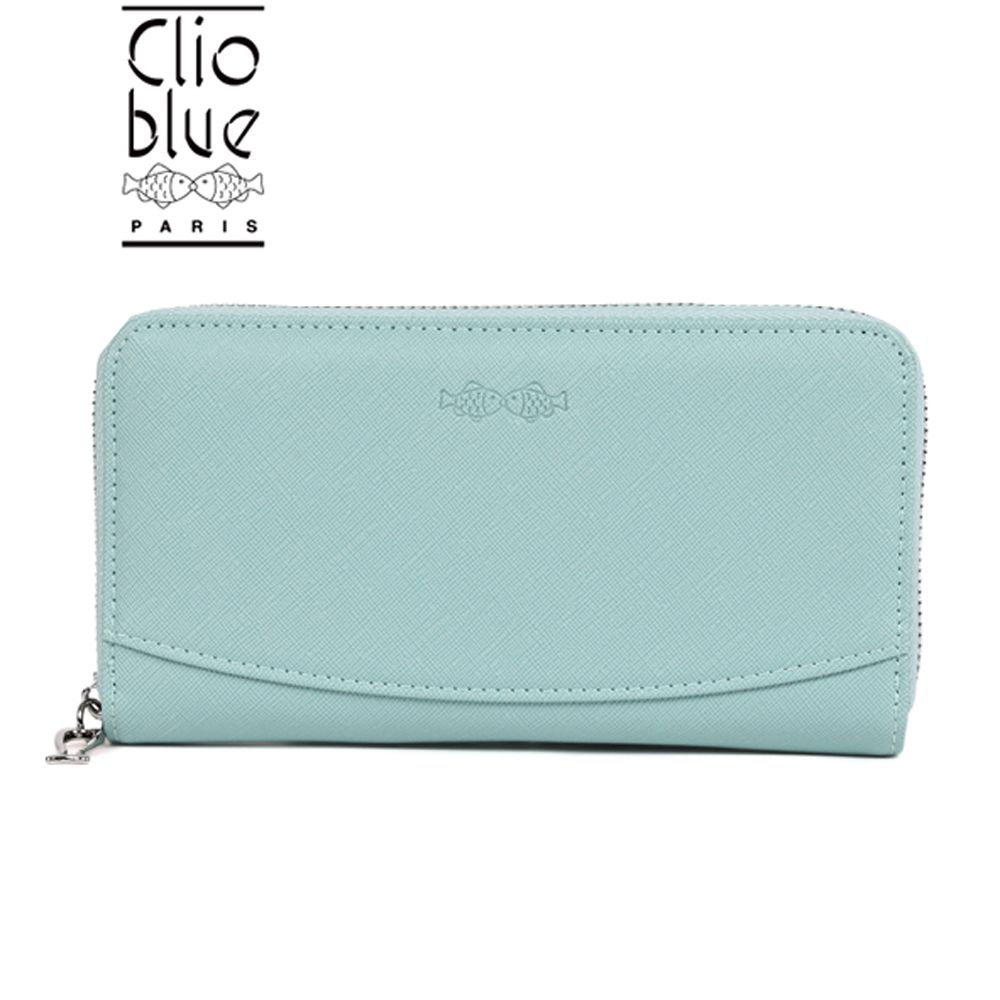 ラウンドファスナー長財布（クリオブルー）