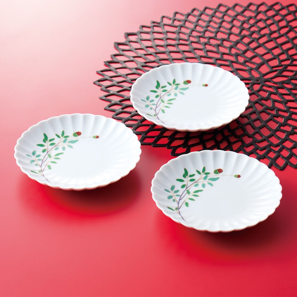 われもこう三つ組銘々皿（香蘭社）