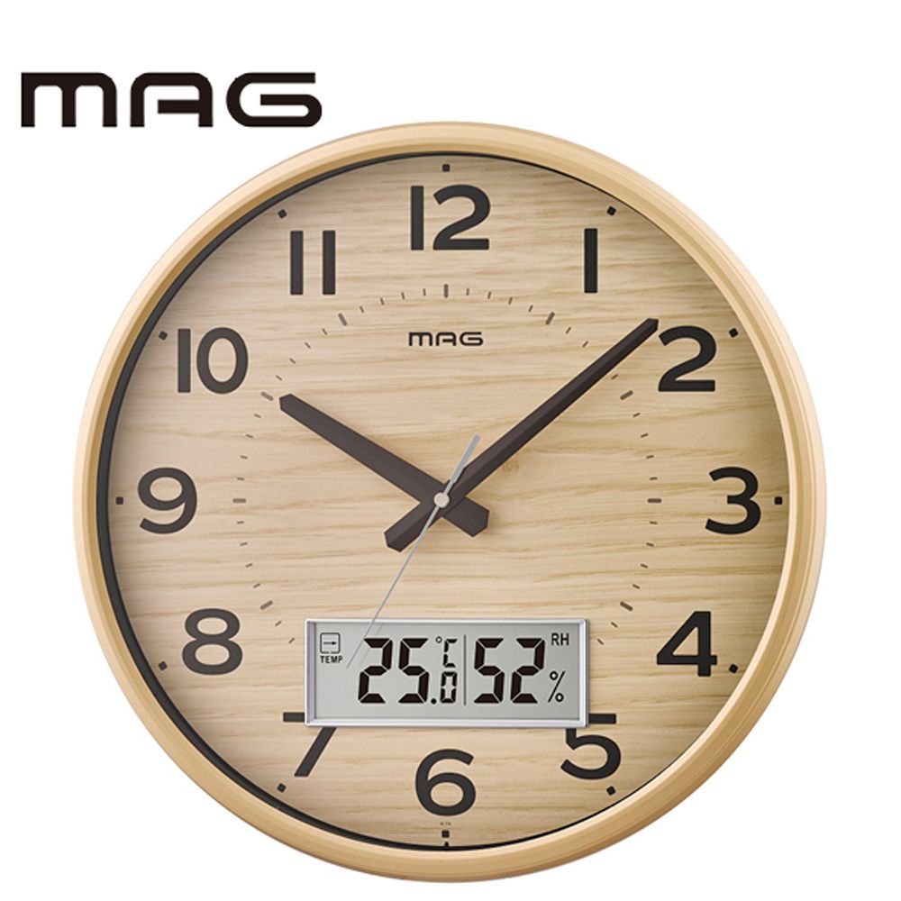 温度湿度表示付き電波時計(マグ)